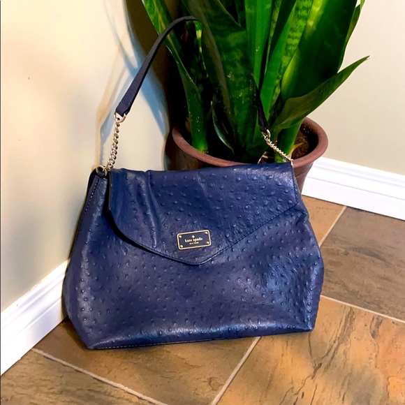 Kate Spade Navy Ostrich Bag
